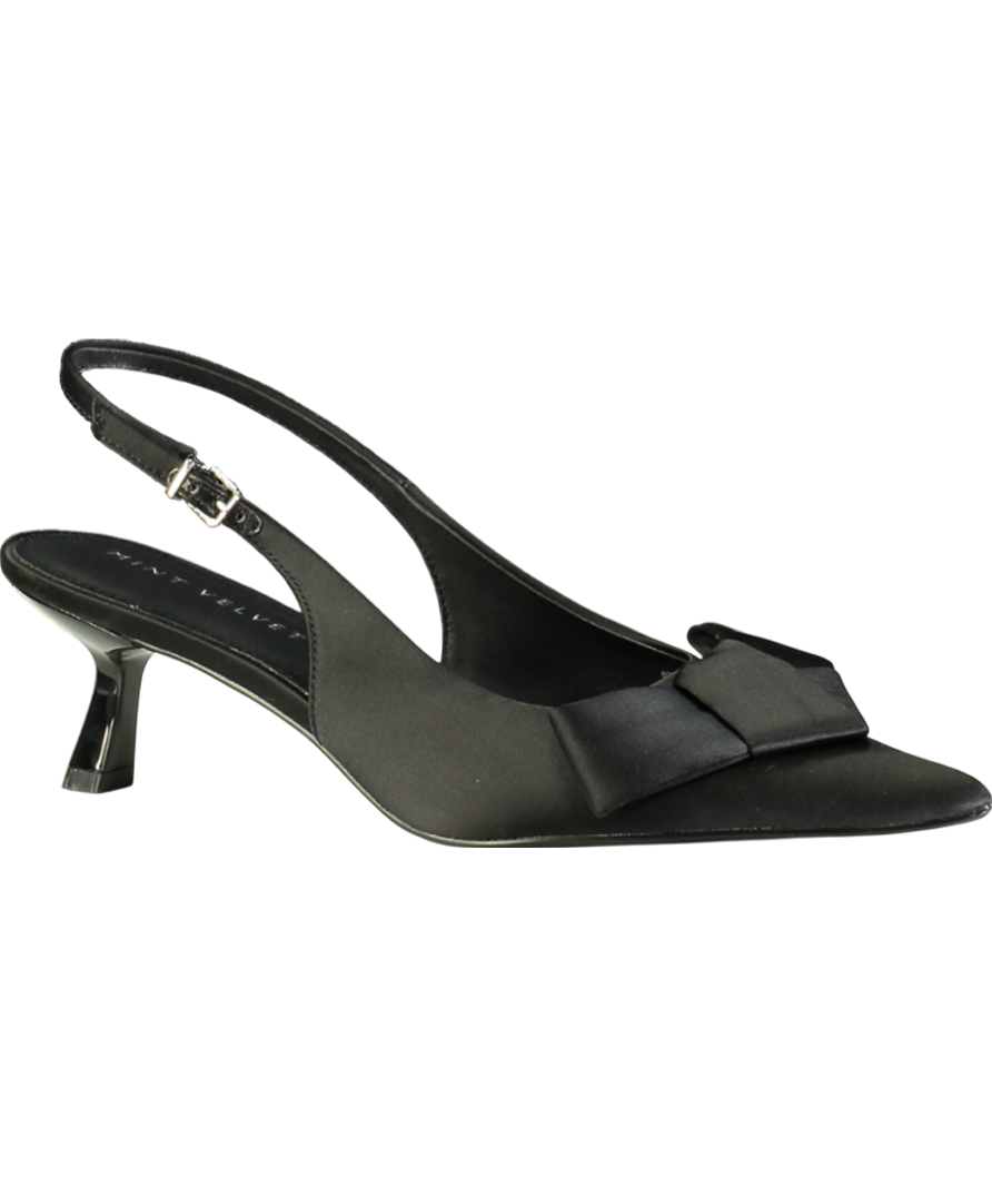 Mint Velvet Black Pippa Heel UK 8 EU 41 👠