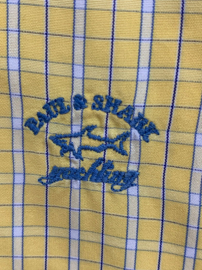 Paul & Shark Yellow Checkered Short Sleeve Shirt 42