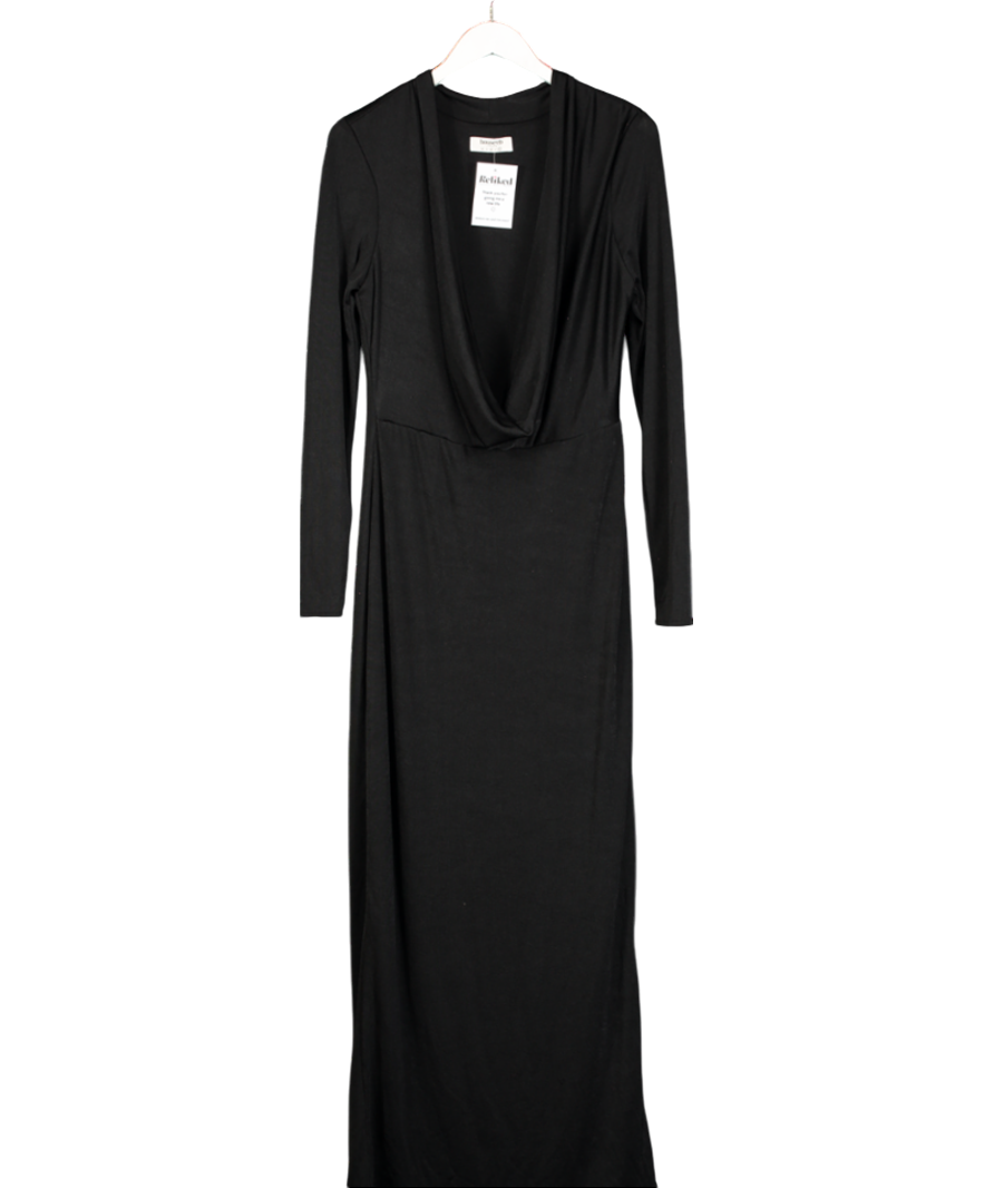 House of CB Black Saskia Draped Maxi Dress UK XL