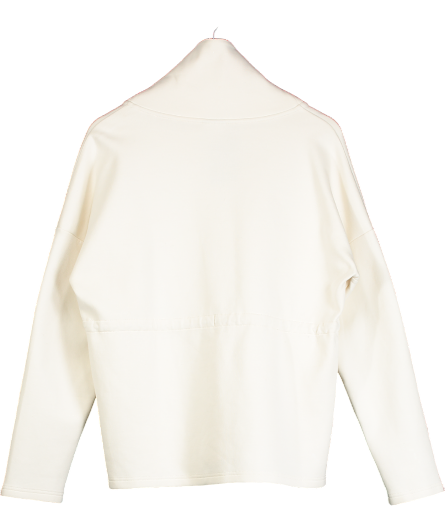 Varley Cream Barton Structured Sweat With A Cinchable Waist UK XS