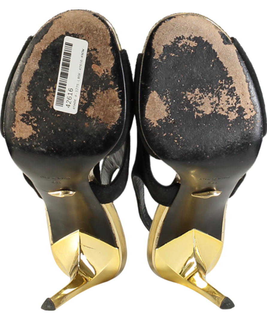 Diane von Furstenberg Black Slingback Heels UK 10 EU 44