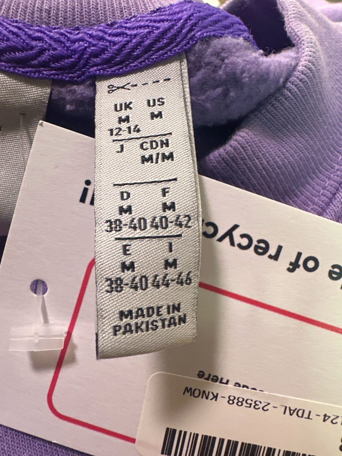 Adidas Purple Crew Neck Sweatshirt UK 12-14