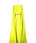 Safiyaa Green Ginevra Long Dress With Embroidered Belt UK 12