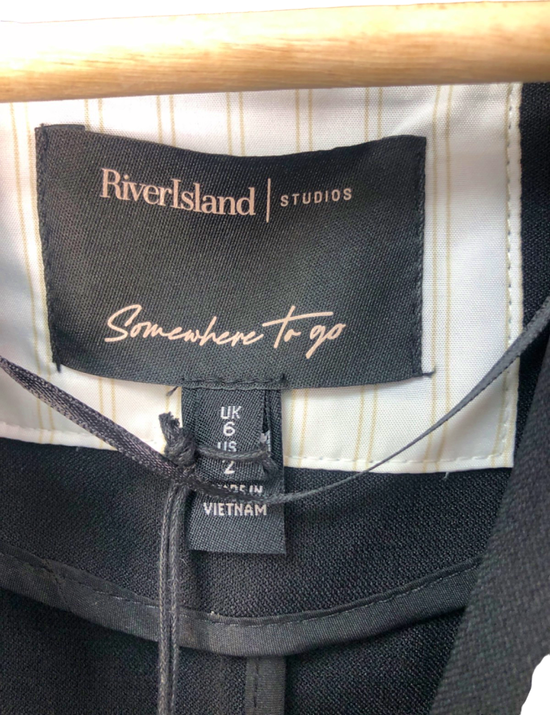 River Island Black Blazer Jacket UK 6