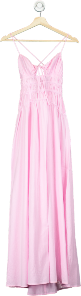 White Fox Pink Maxi Dress UK S