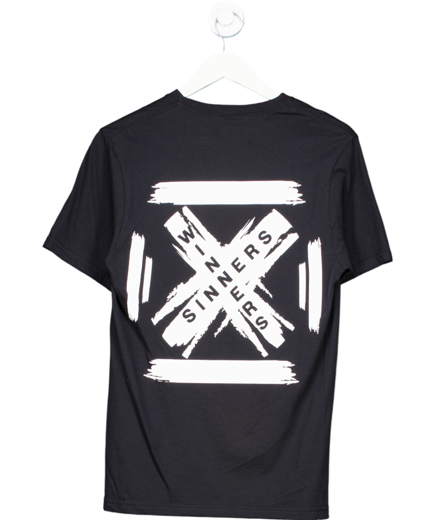 Winners & Sinners Black Logo Cotton T-shirt UK S