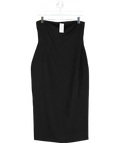 Karen Millen Black The Founder Compact Stretch Bandeau Pencil Tailored Midi Dress UK 12