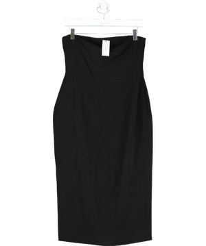 Karen Millen Black The Founder Compact Stretch Bandeau Pencil Tailored Midi Dress UK 12