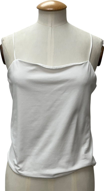 MANGO White Strapless Straight-neck Top UK M