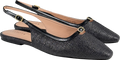 TALBOTS Black Whitley Shimmer Raffia Slingback Flats Us10m UK 7.5 EU 40.5 👠