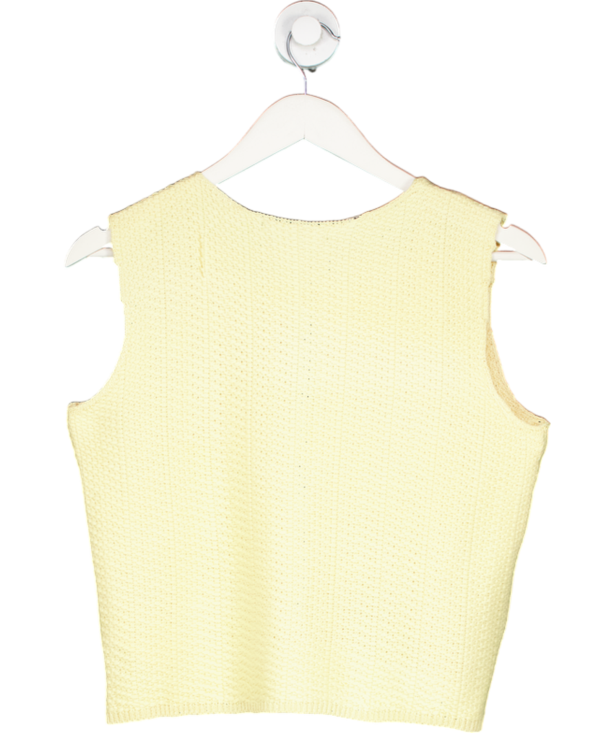 Threadbare Yellow Barnett Tie Front Vest UK 12