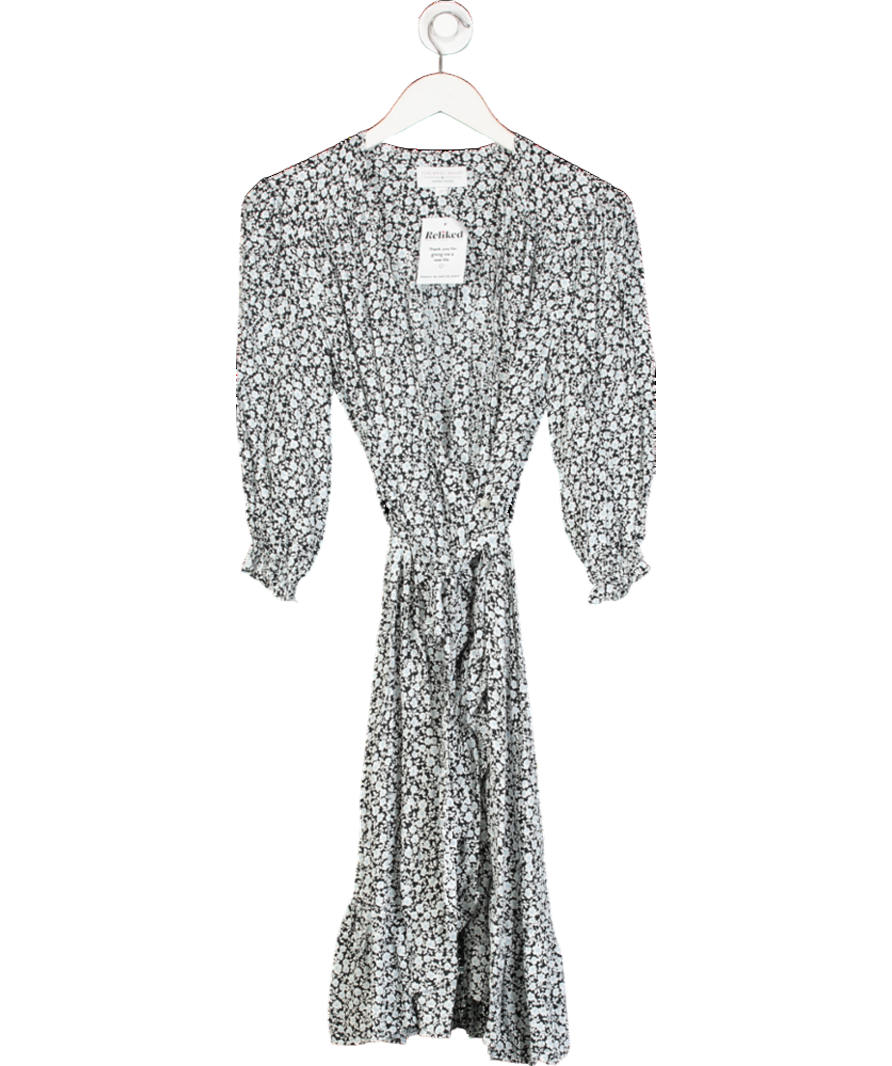 Fenn Wright Mason Blue By Amanda Holden Floral Print Pippa Wrap Dress UK 8