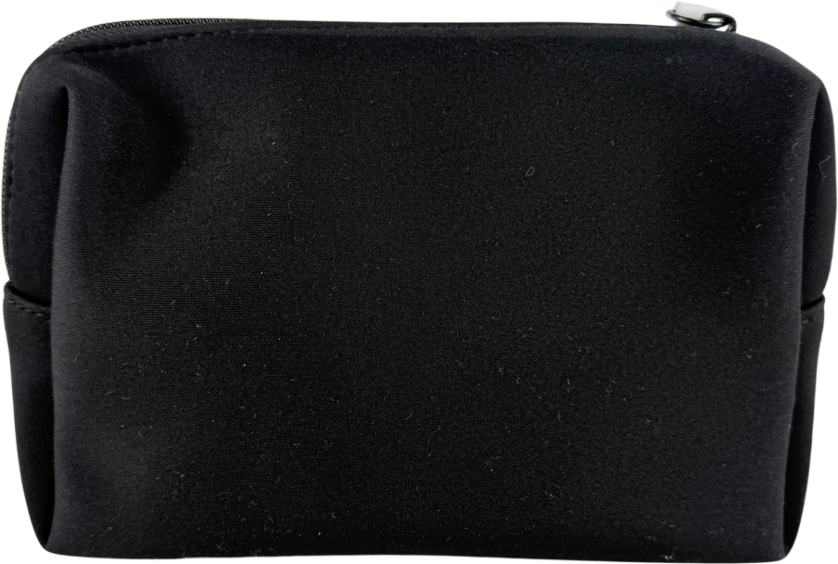BY MARIO Black Zipped Makeup Bag One Size