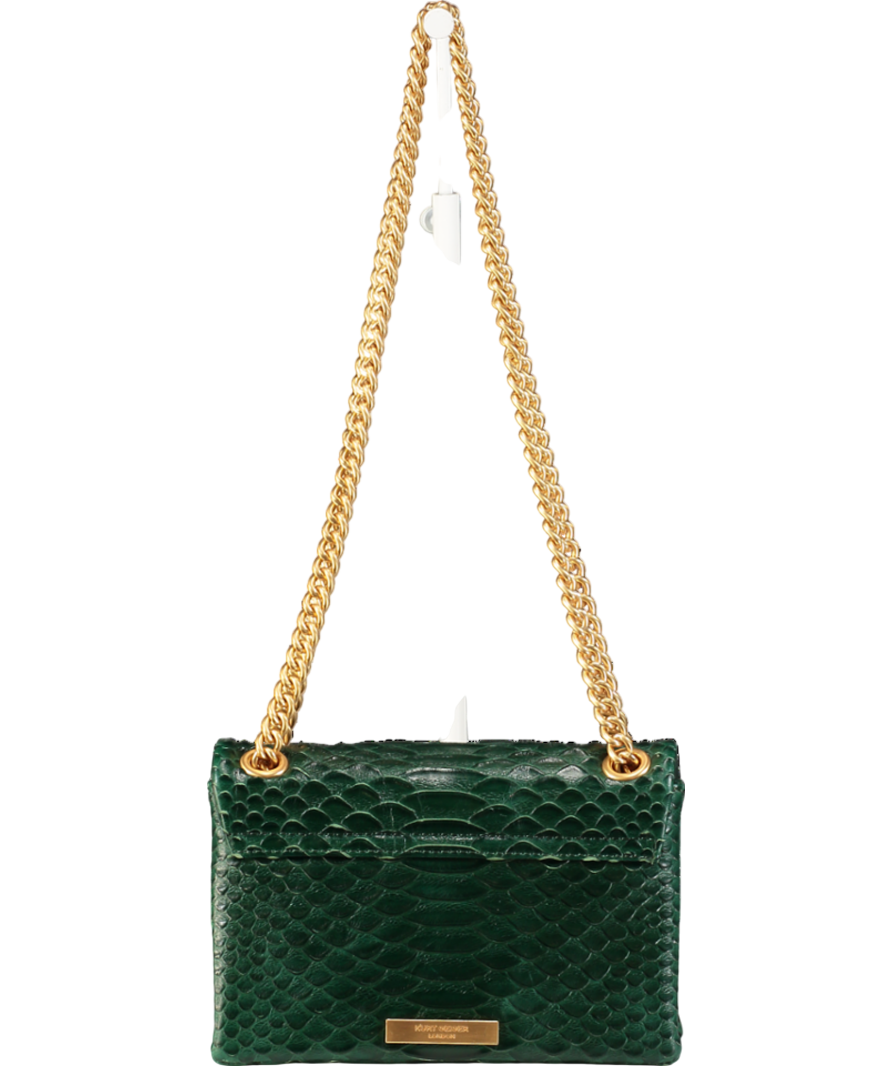 Kurt Geiger Green Mini Leather Kensington Bag