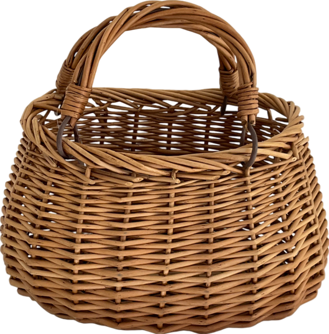 Beige Basket Bag