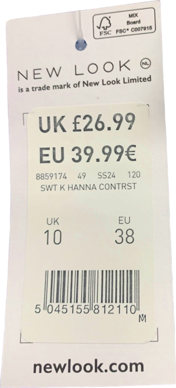 New Look Blue Striped Long-Sleeve Shirt UK 10