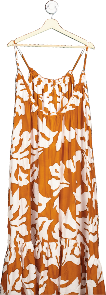 Anthropologie Orange The Malika Cover-up Maxi Dress UK S