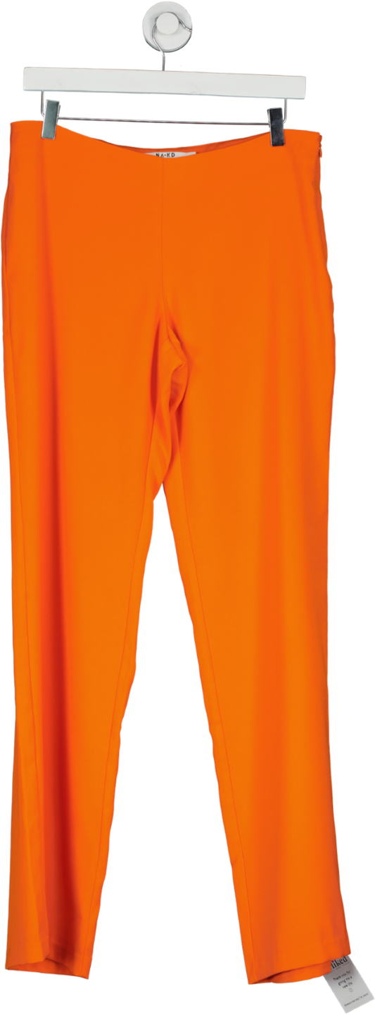 NA-KD Orange Recycled Printed Tailored Suit Pants W36