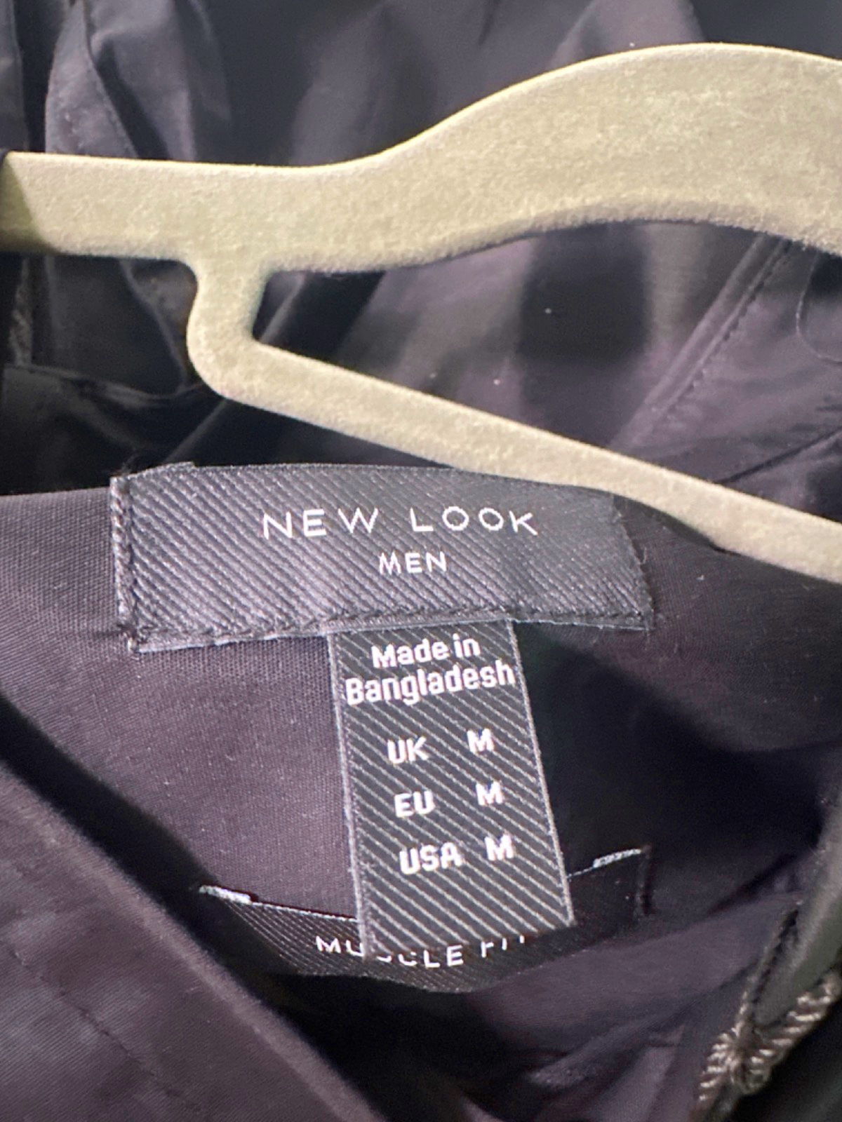 New Look Black Muscle Fit Shirt UK M