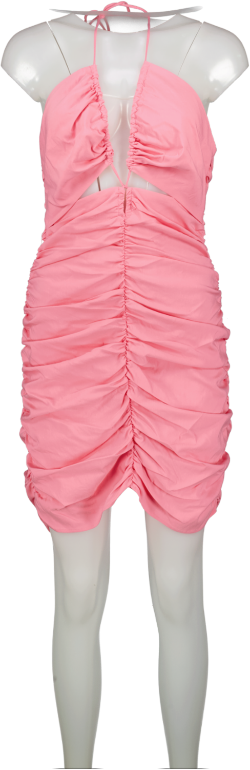 ZARA Pink Ruched Mini Dress BNWT UK L