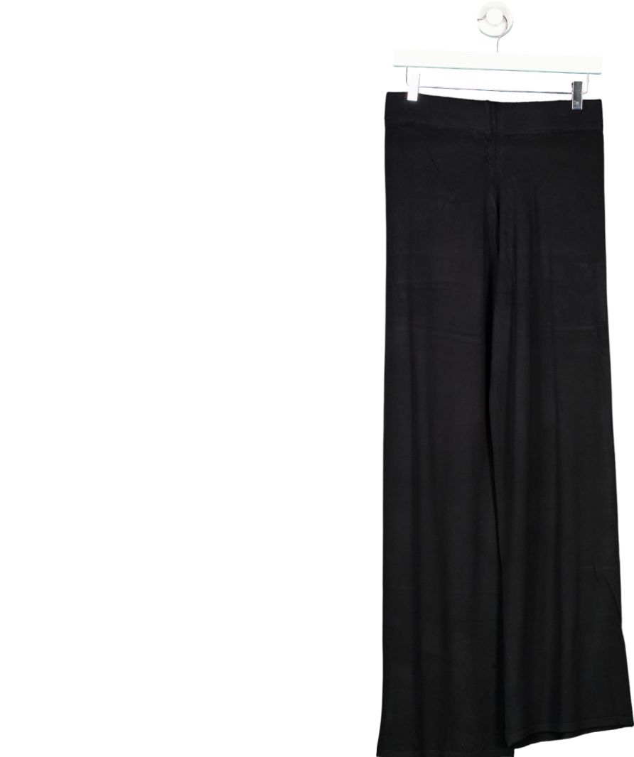 MANGO Black Almibar Knitted Wideleg Trousers UK M