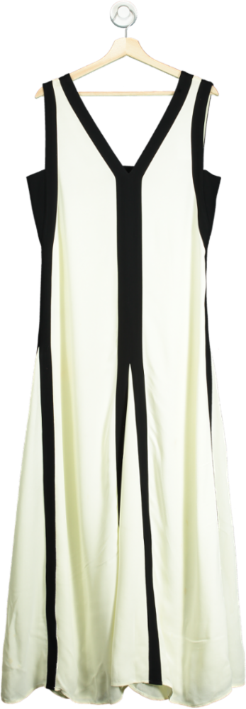 defect - stain Reiss Black and White Sleeveless Dress UK 10