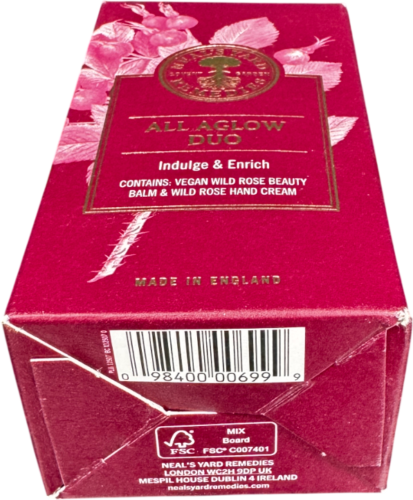 NEALS YARD All Aglow Duo - Wild Rose Hand Cream And Beauty Balm 2-PIECE