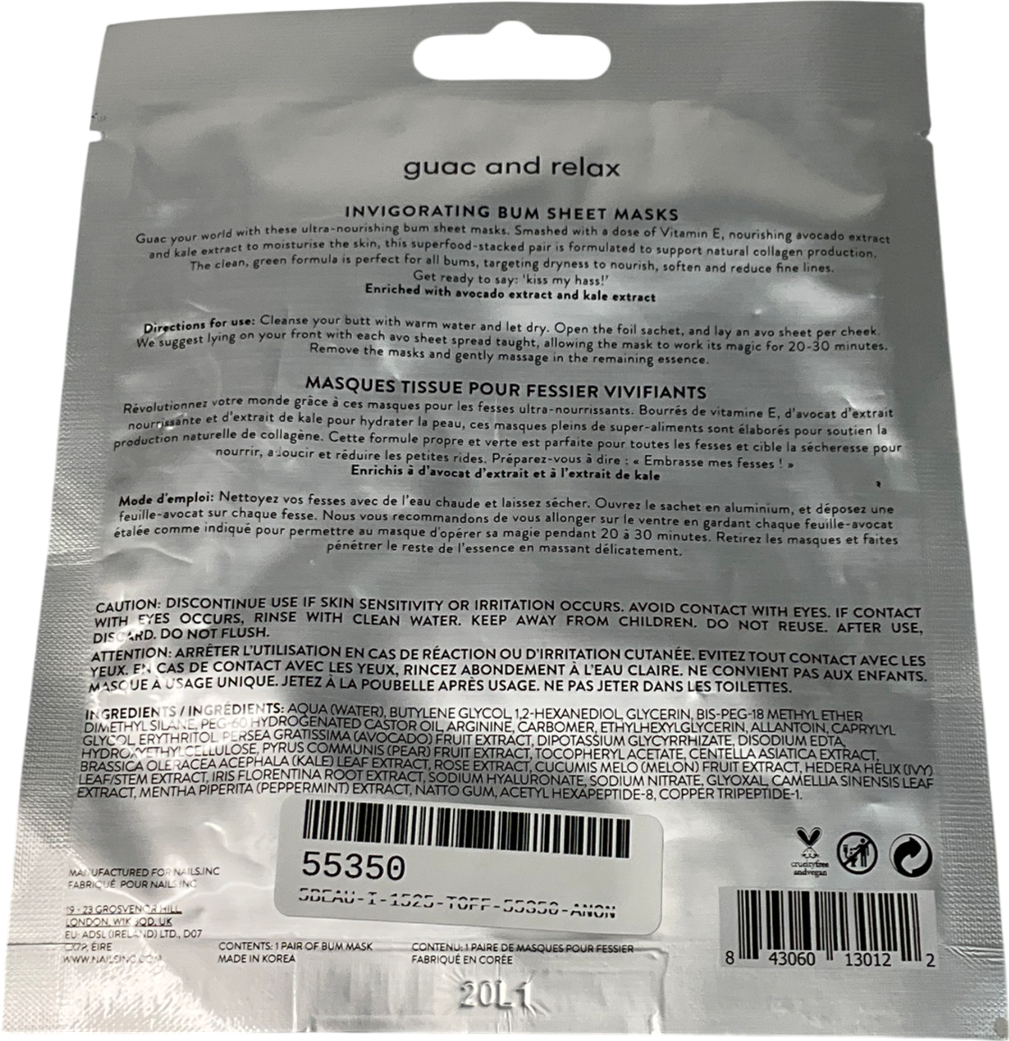 inc redible Guac And Relax Nourishing Avocado And Kale Bum Mask 35ml