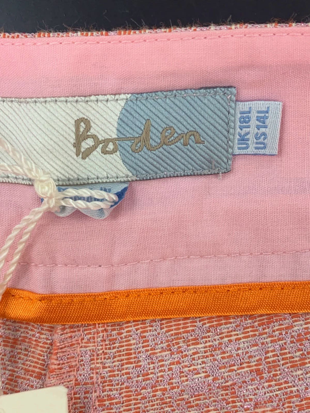 Boden Pink Textured Trousers UK 18L