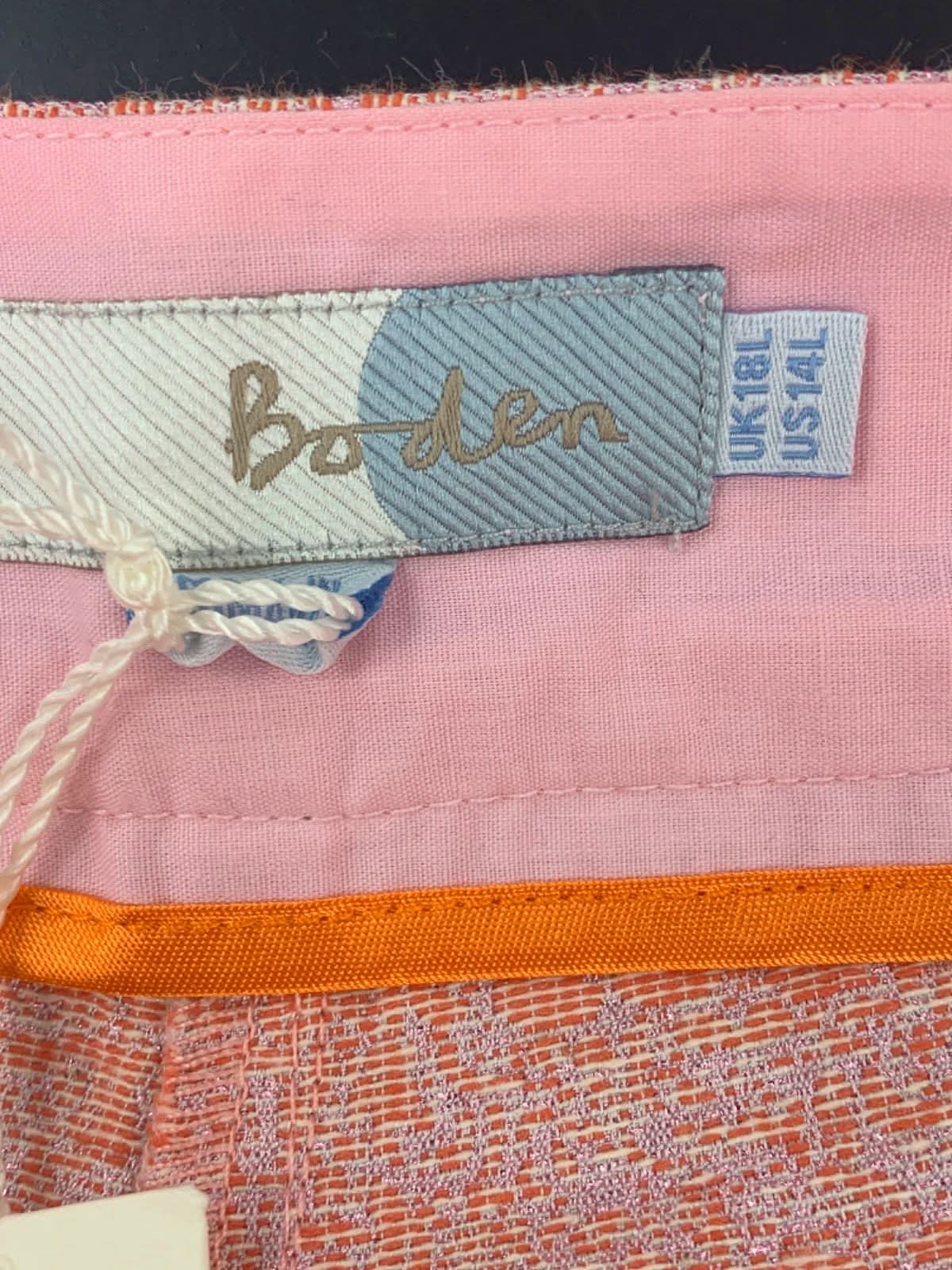 Boden Pink Textured Trousers UK 18L