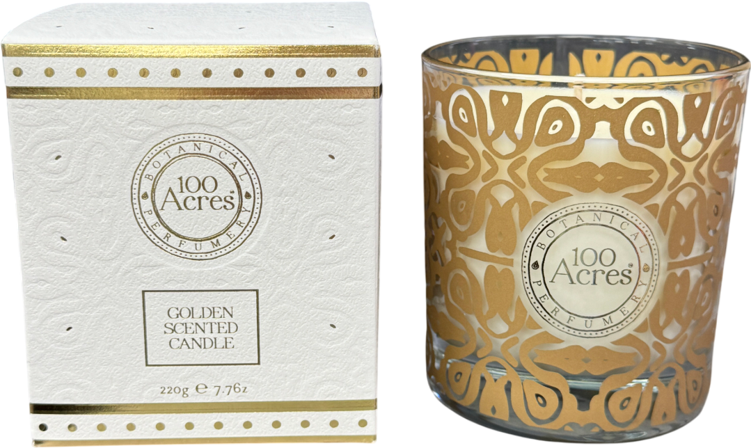 100 ACRES Golden Orange, Cinnamon & Frankincense Single-wick Scented Candle 220g