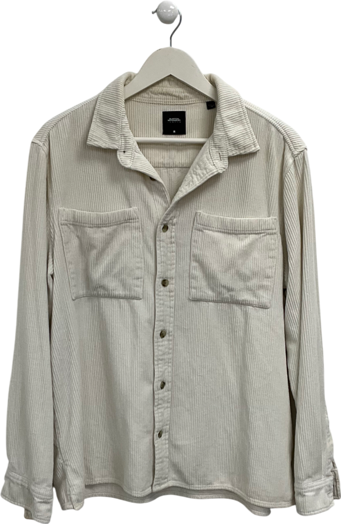 Burton Cream Chord Long Sleeve Shirt UK M