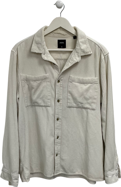 Burton Cream Chord Long Sleeve Shirt UK M