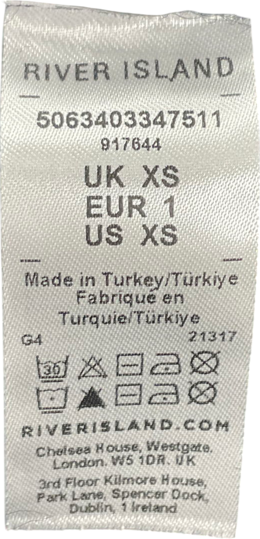 River Island Blue Navy Double Breasted Cardigan UK XS