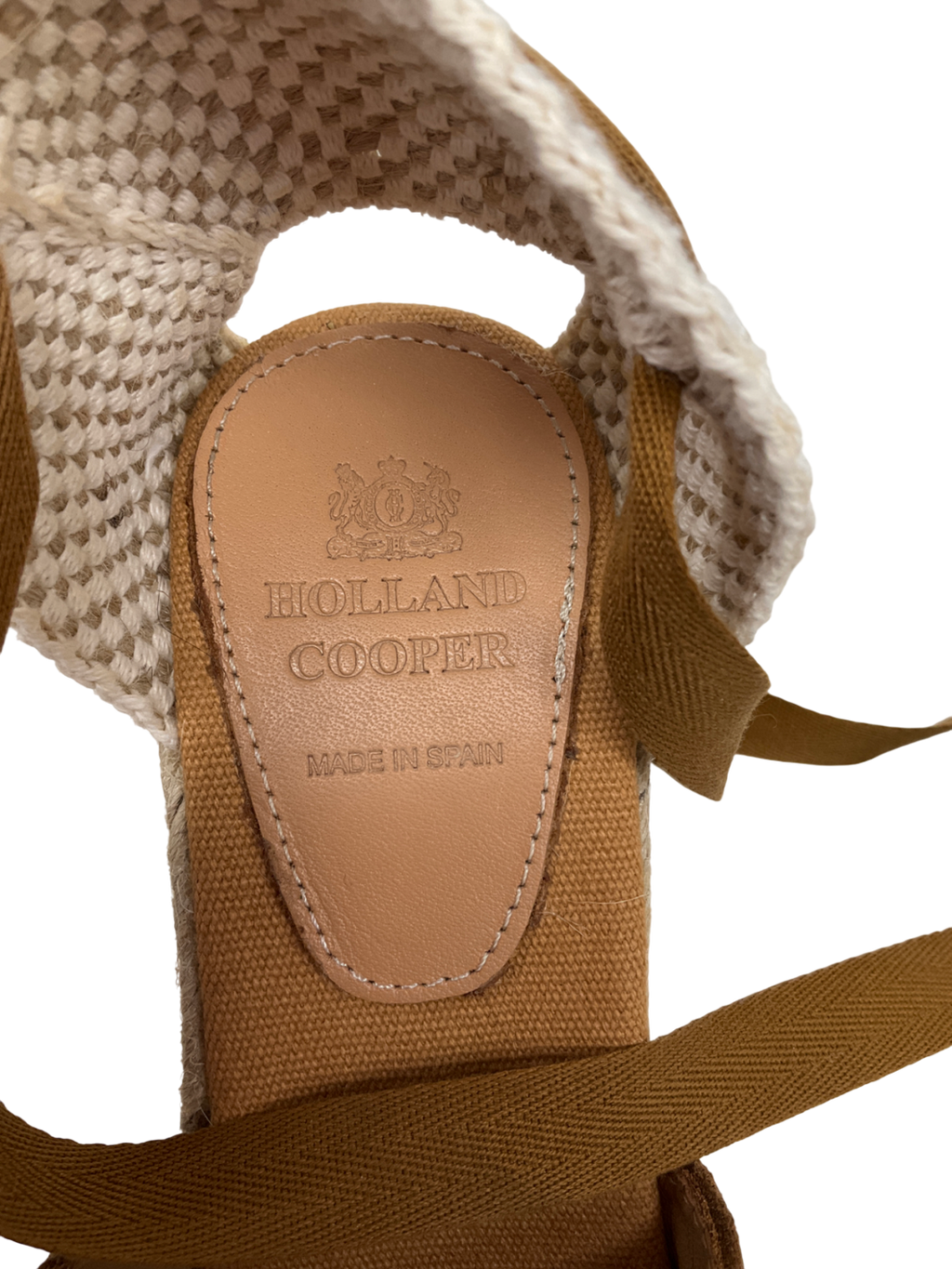 Holland Cooper Brown Seville Wedge Sandal UK 3 EU 36 👠