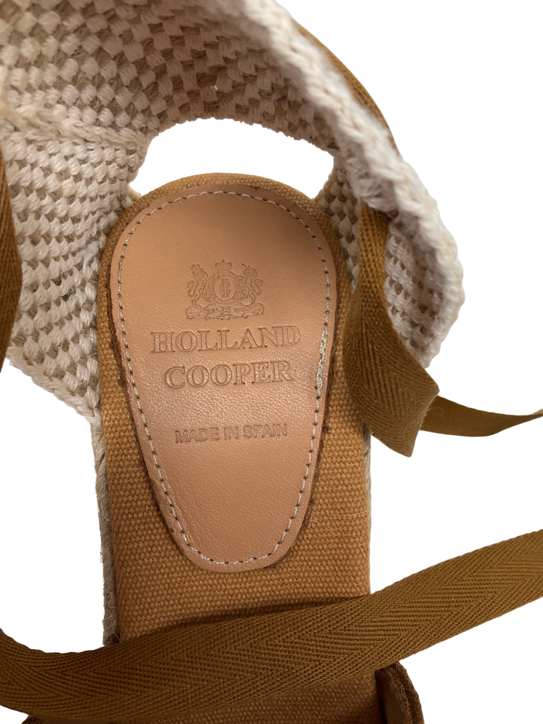 Holland Cooper Brown Seville Wedge Sandal UK 3 EU 36 👠