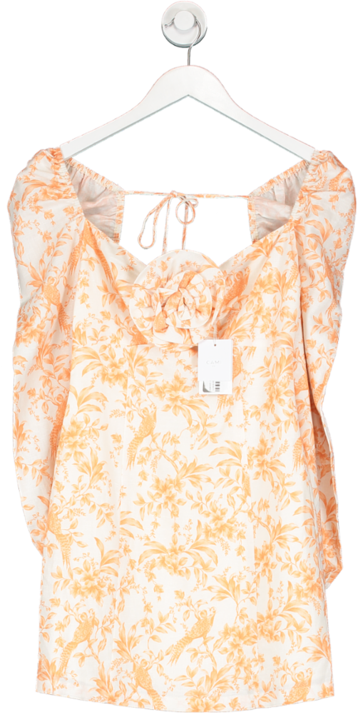 CAMI NYC Papaya Toile Long Sleeve Mini Dress UK XS