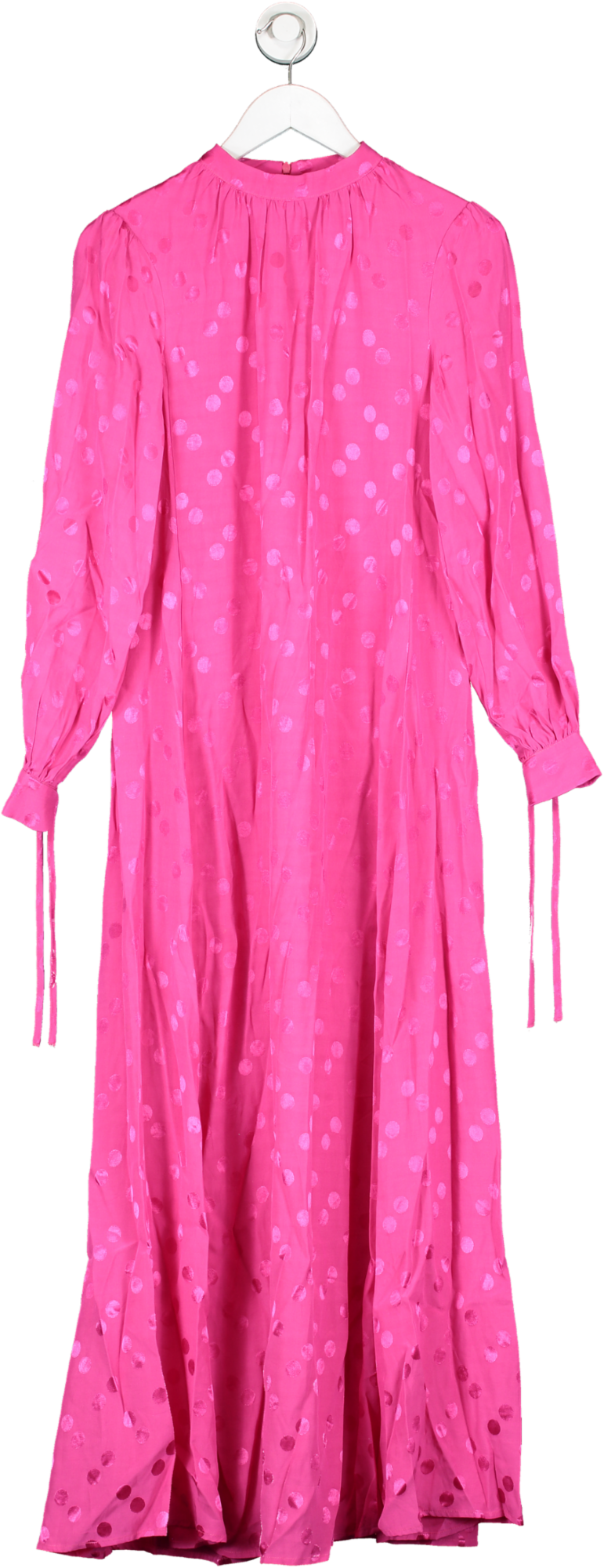 Resume Pink Portia Polka Dot Midaxi Dress UK M