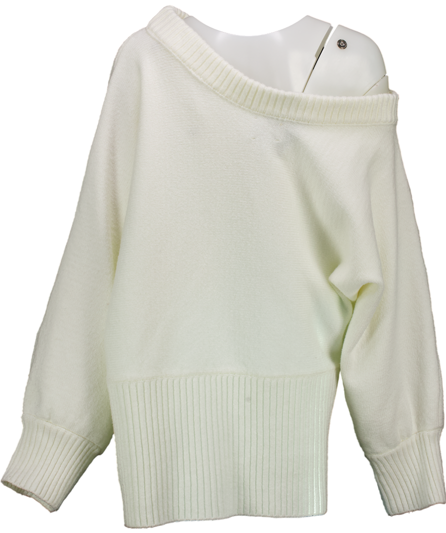 ASOS Cream Off Shoulder Jumper UK M