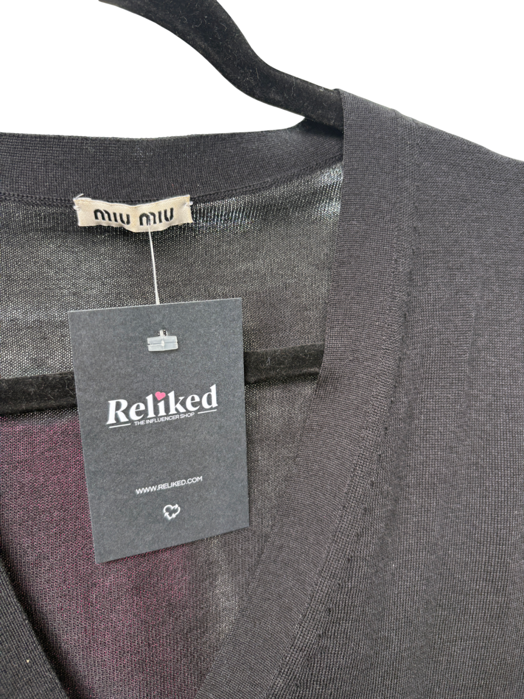 Miu Miu Black Fine Knit Cardigan UK 12