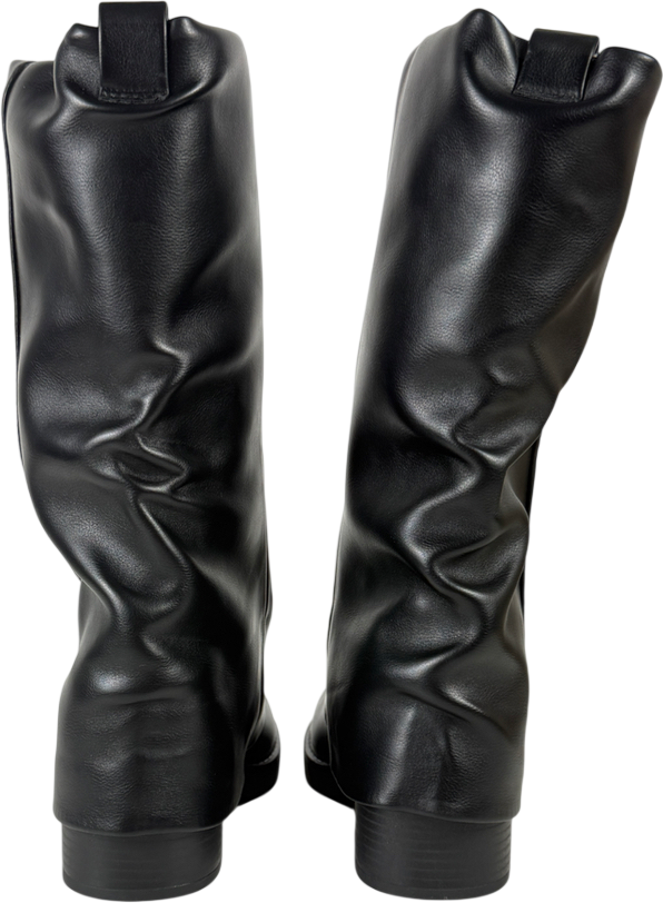 ASOS Black Carrie Fold Over Slouch Boot UK 5 EU 38