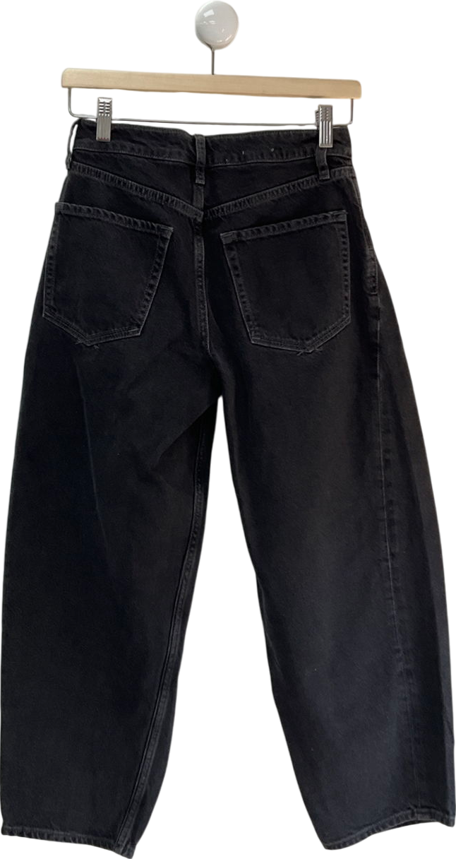 River Island Black Barrel Jeans UK 6