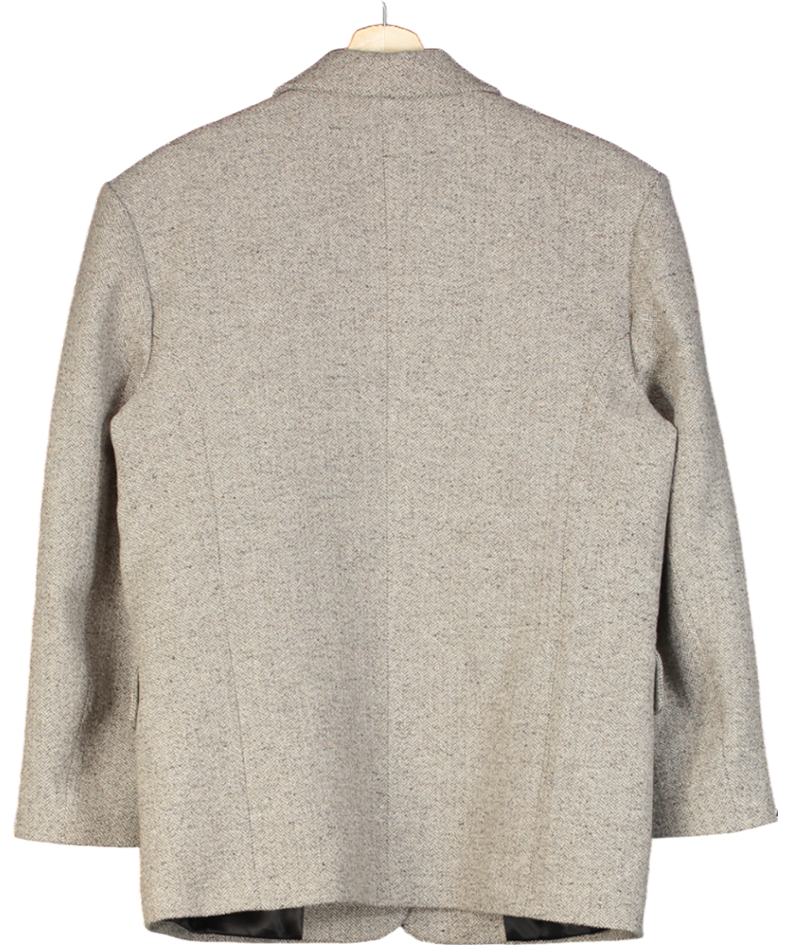 Anine Bing Brown Quinn Herringbone Single Breasted Blazer UK S