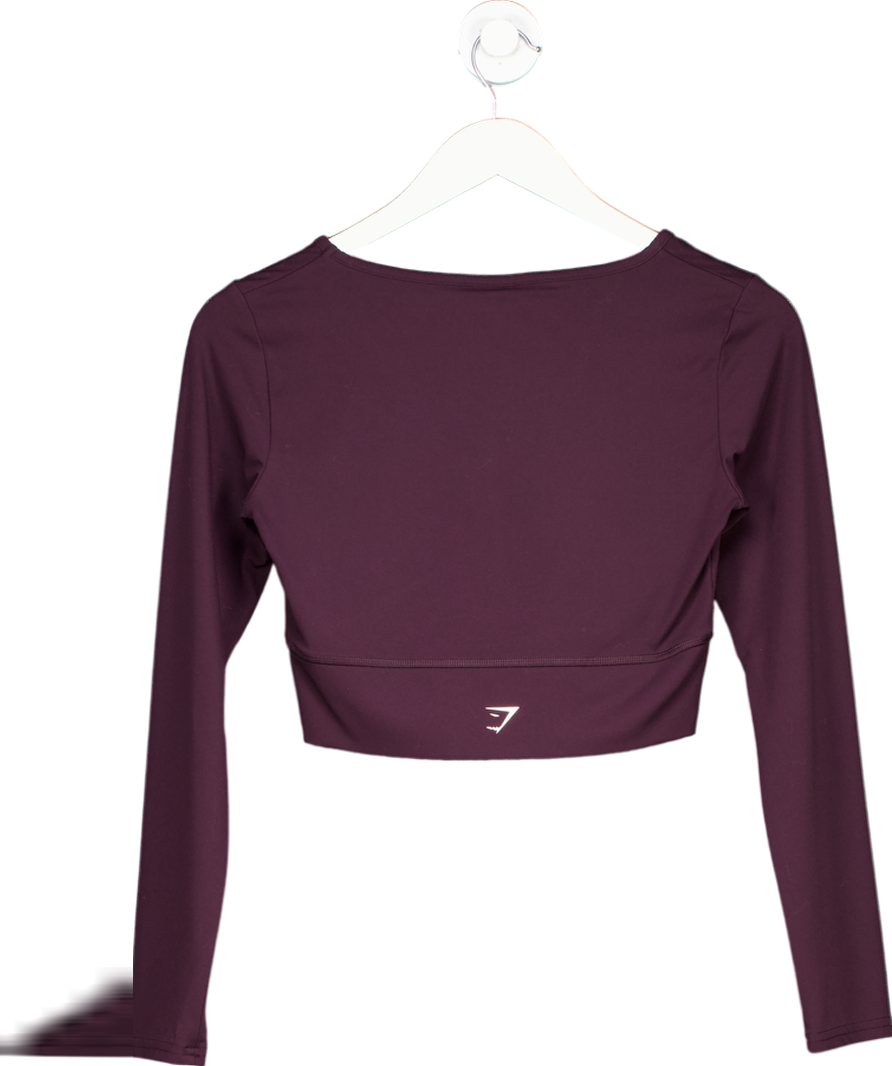 gymshark Brown Long Sleeve Activewear Top UK XS