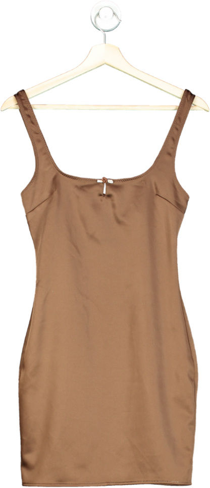 Zara Brown Bodycon Mini Dress UK XS