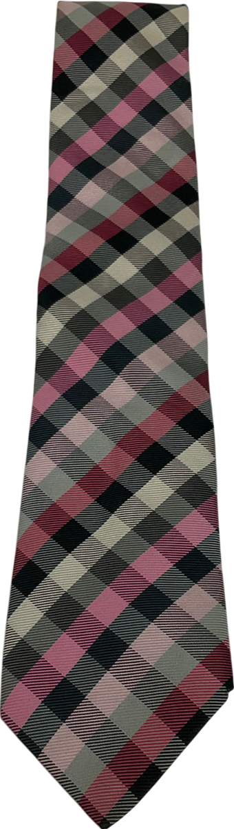 thomas pink Pink Square Design 100% Silk Neck Tie
