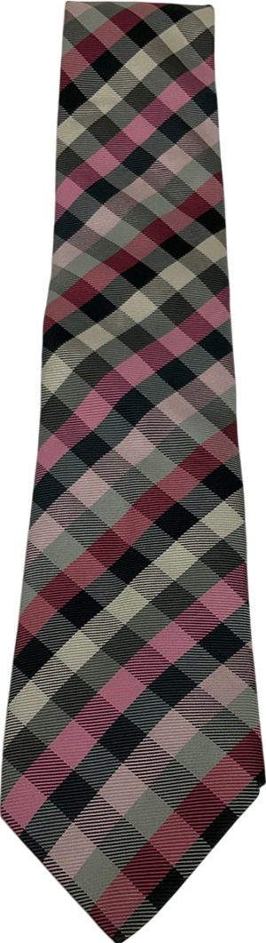 thomas pink Pink Square Design 100% Silk Neck Tie
