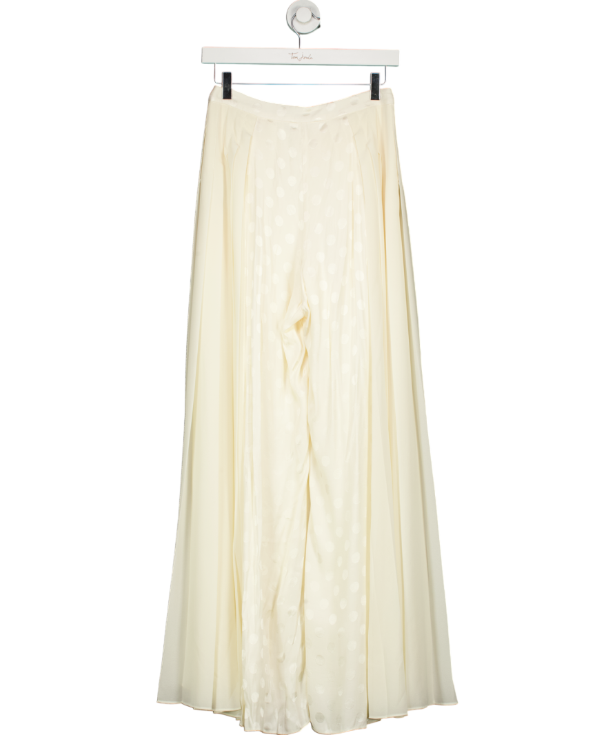 Three Floor Cream Blanc Casse Wide Leg Trousers UK 8