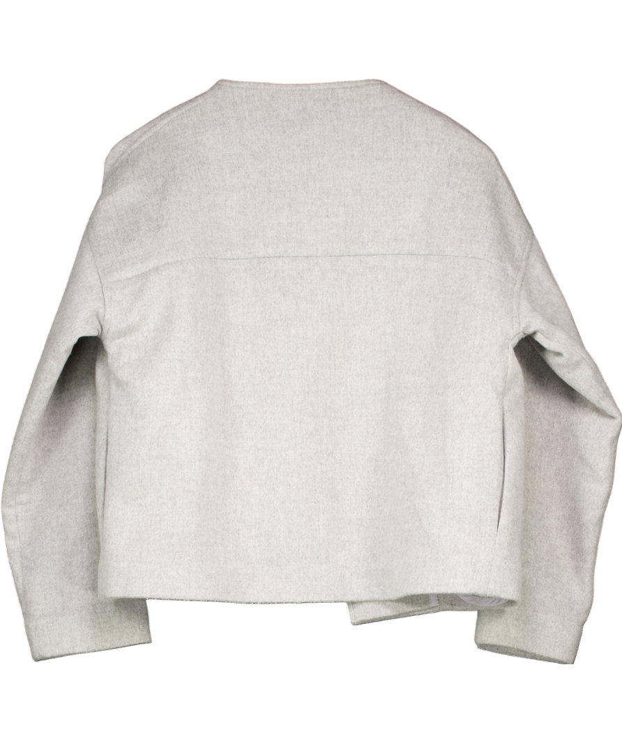 Rosae Paris Grey Brushed Wool Cropped Jacket UK 8