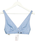 Lovers and Friends Blue Shae Denim Bralette Top UK XS
